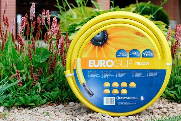 Шланг садовый Tecnotubi Euro Guip Yellow для полива диаметр 3/4 дюйма, длина 50 м (EGY 3/4 50)