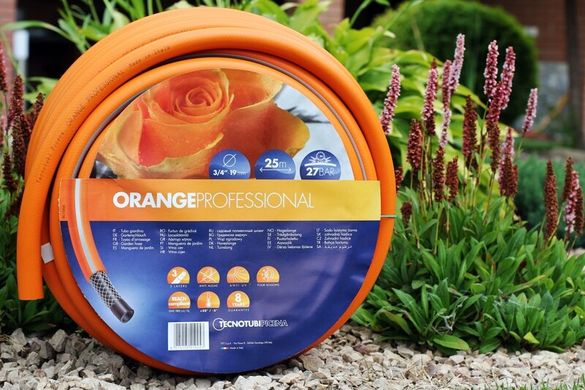 Шланг садовый Tecnotubi Orange Professional для полива диаметр 3/4 дюйма, длина 15 м (OR 3/4 15)