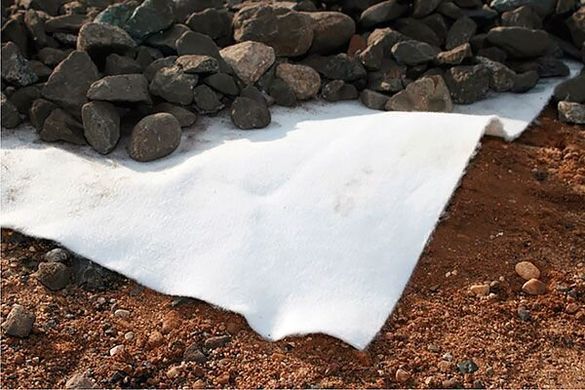 Геоткань для дренажа, дорожек, фундамента Agreen Geo 3,2 х 50 метров, Белый