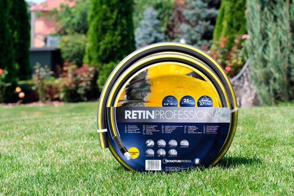 Шланг садовый Tecnotubi Retin Professional для полива диаметр 3/4 дюйма, длина 25 м (RT 3/4 25)