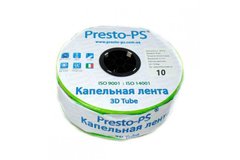 Капельная лента Presto-PS эмиттерная 3D Tube капельницы через 10 см расход 2.7 л/ч, длина 500 м (3D-10-500)